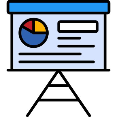 grafik sunumu. Web simgesi basit illüstrasyon