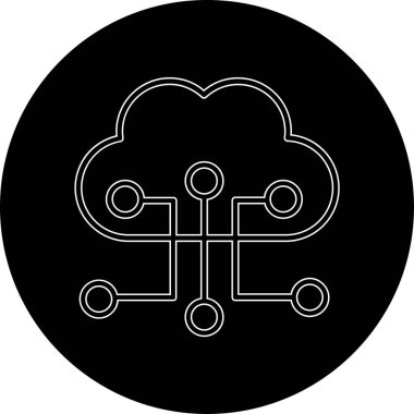 Bulut simgesi vektör illüstrasyonu