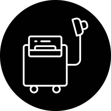 Bir yazıcının modern simgesinin vektör çizimi