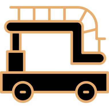 Otobüs. Web simgesi basit tasarım