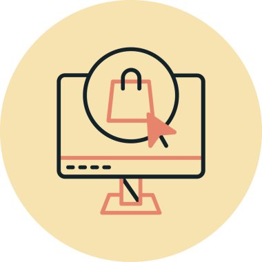 Bilgisayar. Web simgesi basit illüstrasyon