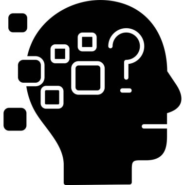 Beyin. Web simgesi basit illüstrasyon