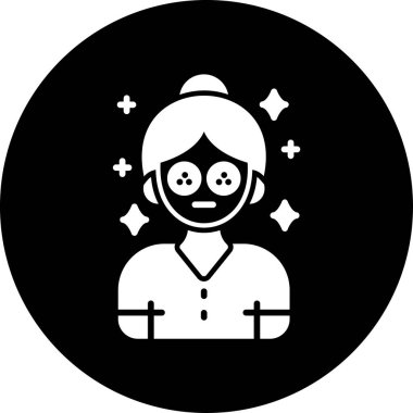 Maskeli bir kadının vektör çizimi