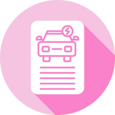 Bir araba simgesinin vektör illüstrasyonu