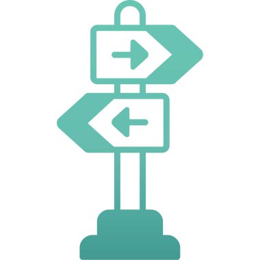 Yol işareti simgesinin vektör illüstrasyonu