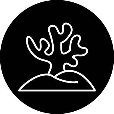 Bir ağaç simgesinin vektör illüstrasyonu