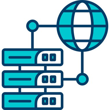 ağ web simgesi, basit vektör illüstrasyonu