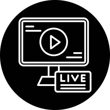 canlı vektör glyph düz simgesi