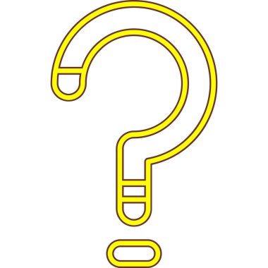 Soru işareti simgesi. ince beyaz arkaplanda izole edilmiş soru işareti vektör simgesi