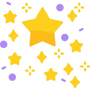 yıldız konfeti vektör illüstrasyonu