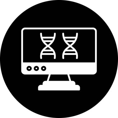 DNA kodu vektör simgesi