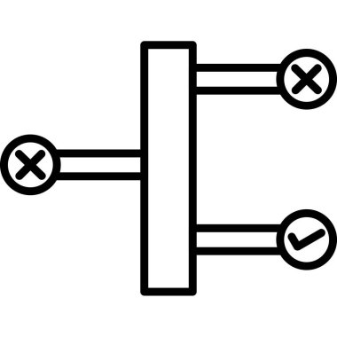 bağlantı çizgisi siyah simgesi, kavram, beyaz arkaplan vektör ilüstrasyonunda izole edilmiş, işaret