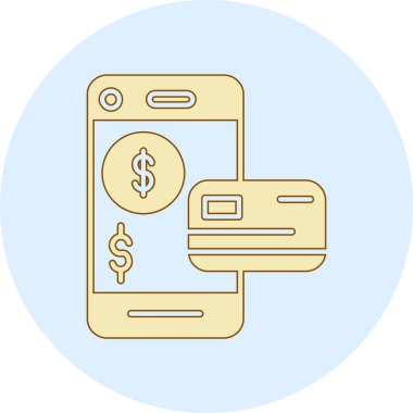 cep telefonu ve sikke vektör çizimi grafik tasarımı