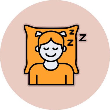 Uyku maskeli bir kadının vektör çizimi