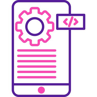 Cep telefonu. Web simgesi basit illüstrasyon