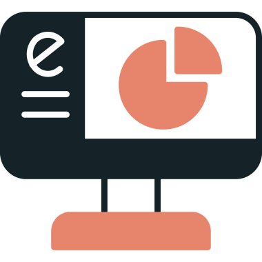 İş ve finans simgesinin vektör illüstrasyonu