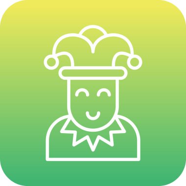 Şef şapka simgesi, basit vektör illüstrasyonu