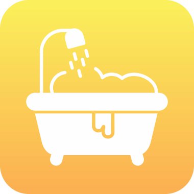 Banyo simgesinin vektör illüstrasyonu