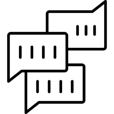 Sohbet simgesi, vektör çizimi