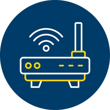 Kablosuz. Web simgesi basit illüstrasyon