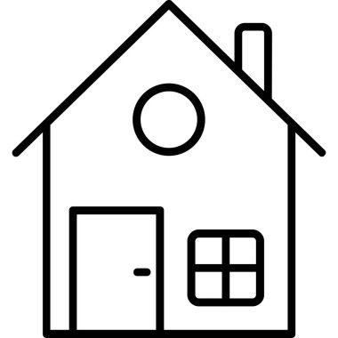 ev inşa simgesi, vektör illüstrasyonu