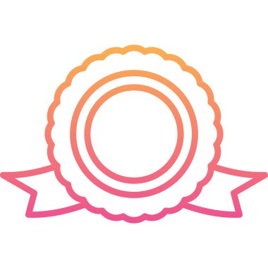 Rozet simgesi çizimi herhangi bir amaç için satır biçimi