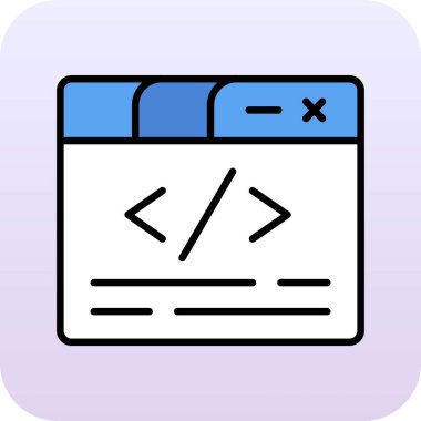 Kodlama geliştirme yazılım simgesi