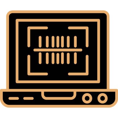 Dizüstü bilgisayar simgesi. Web için dizüstü bilgisayar vektör simgesinin taslağı