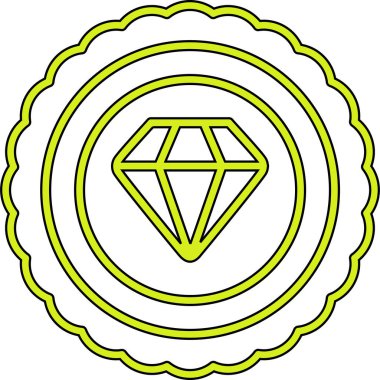 Elmas simgesi vektör illüstrasyonu