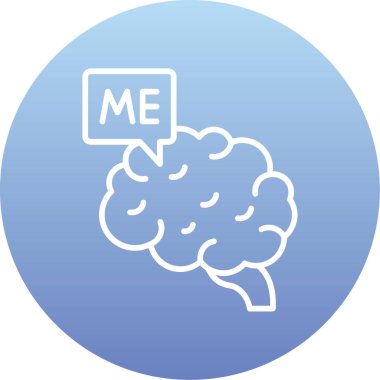 Beyin simgesinin vektör illüstrasyonu