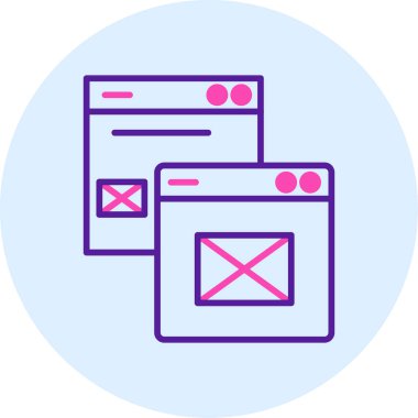 Web sayfası ikon vektör illüstrasyonu