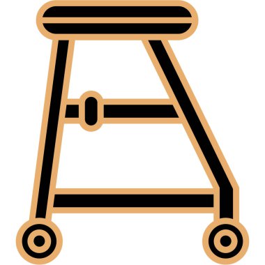 El arabası ikonu. Ağ için tekerlek arabası vektör simgelerinin özet çizimi