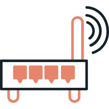 Wi-fi yönlendirici. Basit resimleme