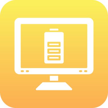 Bilgisayar pc simgesinin vektör illüstrasyonu