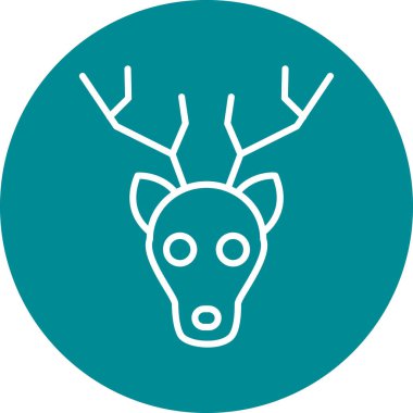 geyik simgesi vektör illüstrasyonu