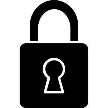 asma kilit ikon vektör çizimi