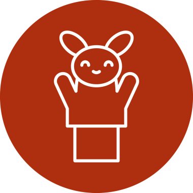 Hayvan tavşan ikonu vektör illüstrasyonu