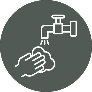 Su damlalarını tutan vektör simgesi