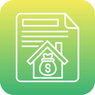 Beyaz arkaplan çizimi üzerine herhangi bir tasarım için dolar işareti simgesi olan para evi