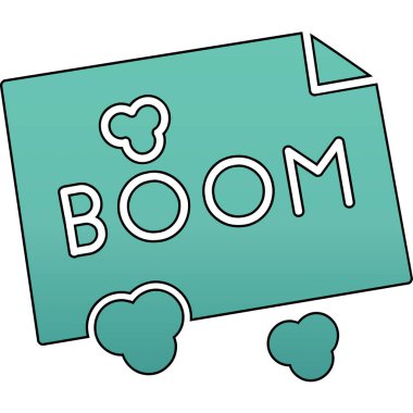 çizgi film patlama simgesi beyaz arkaplanda izole edildi. çizgi film vektör illüstrasyonu