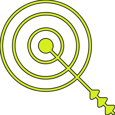 Beyaz arkaplanda ok, illüstrasyon, vektör olan hedef