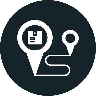 konum haritası simgesi doldurulmuş dış hat biçimi