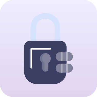 Kilit. Web simgesi basit illüstrasyon