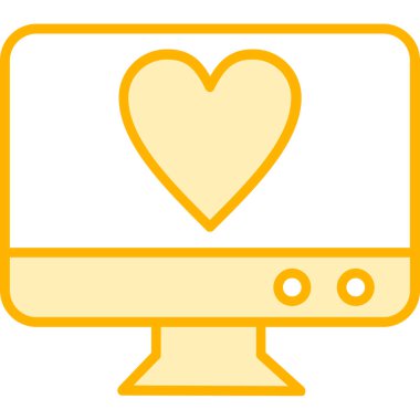 Kalp. Web simgesi basit illüstrasyon