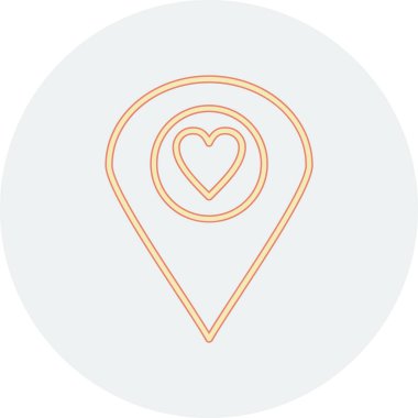 Konum simgesinin vektör illüstrasyonu modern simge