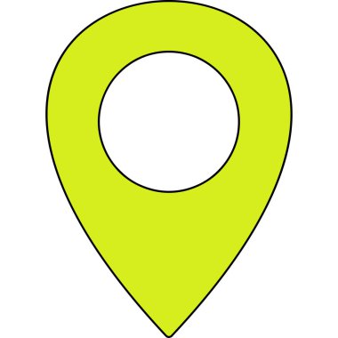 harita pin simgesi, basit vektör illüstrasyonu