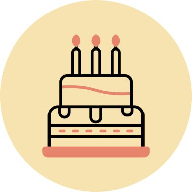 Kek simgesi, vektör illüstrasyonu