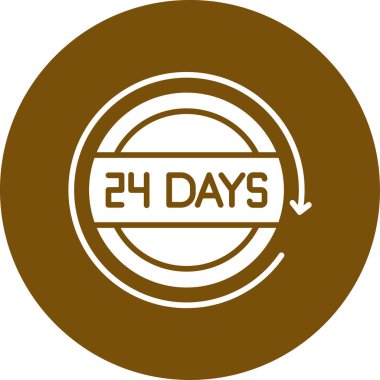 4 gün simge, vektör, illüstrasyon