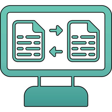 Veri analizi. Web simgesi basit illüstrasyon