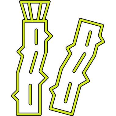 B harfinin serbest çizilmiş çizgi film sembolü.